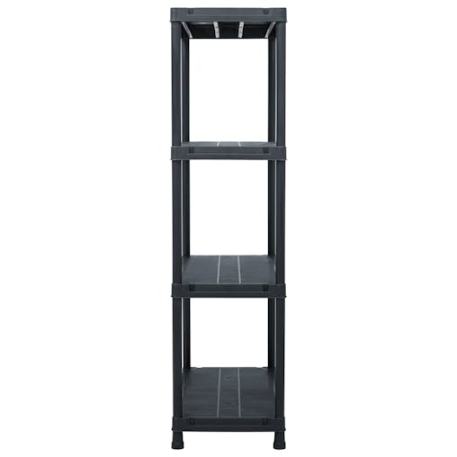NNEVL Storage Shelf Rack Black 100 kg 60x30x138 cm Plastic