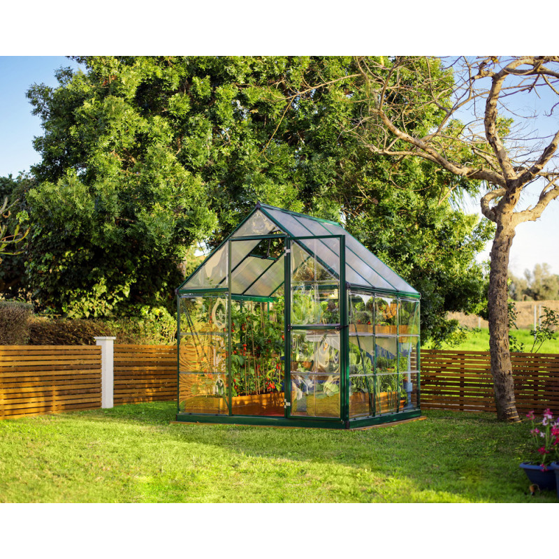 Serre en polycarbonate Hybrid verte 3,3 m² CANOPIA