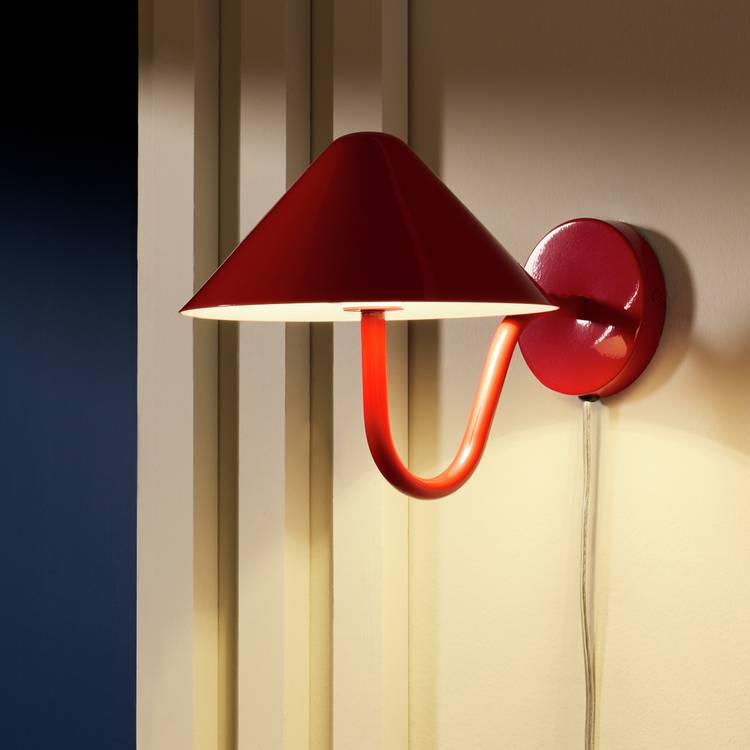 Habitat Wave Metal Wall Light - Red