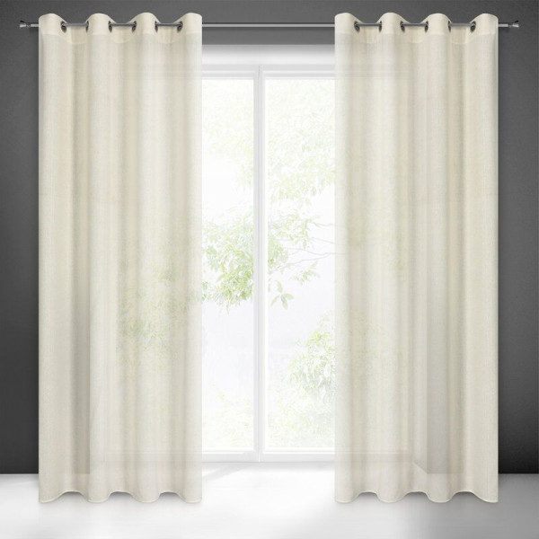 Zasłona na przelotkach w stylu eko DIANA 140X250 naturalna