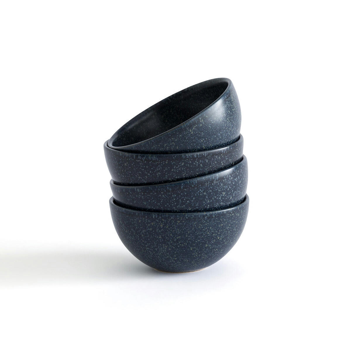 Lot de 4 bols apéro grès émaillé réactif, Preto