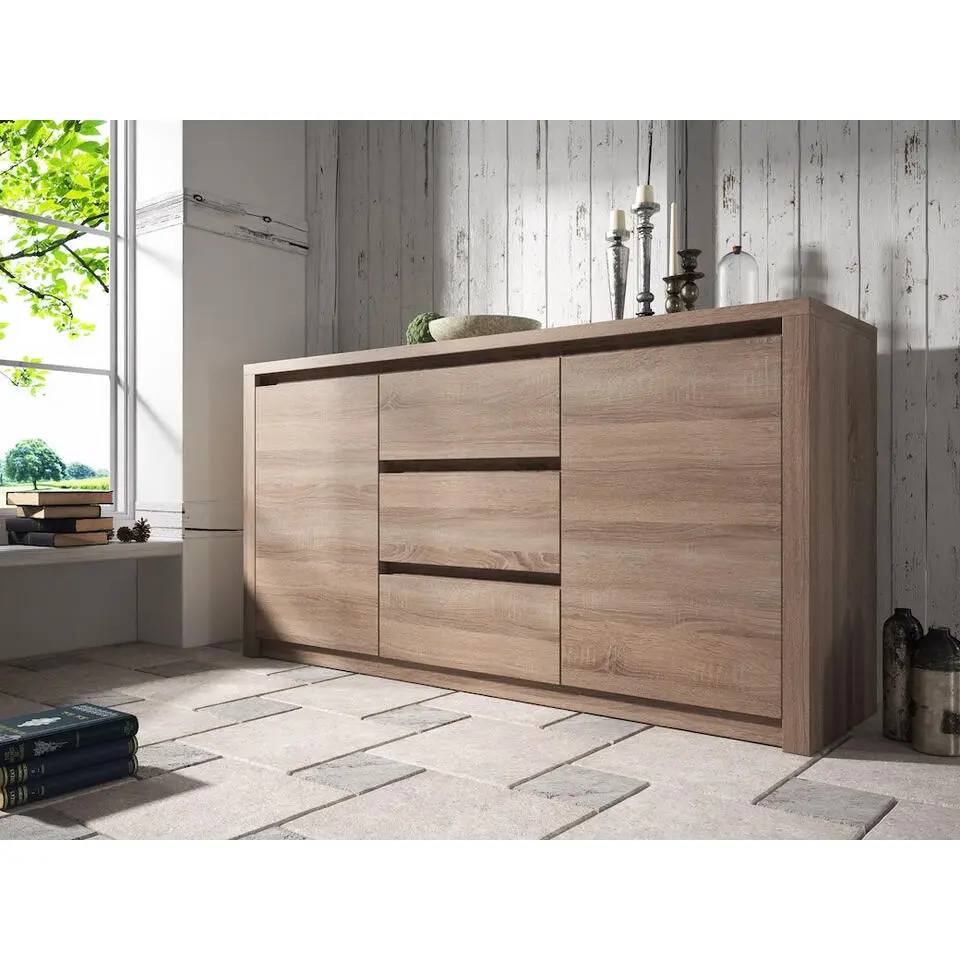 Meubella - Dressoir Monaco - Truffel eiken - 140 cm