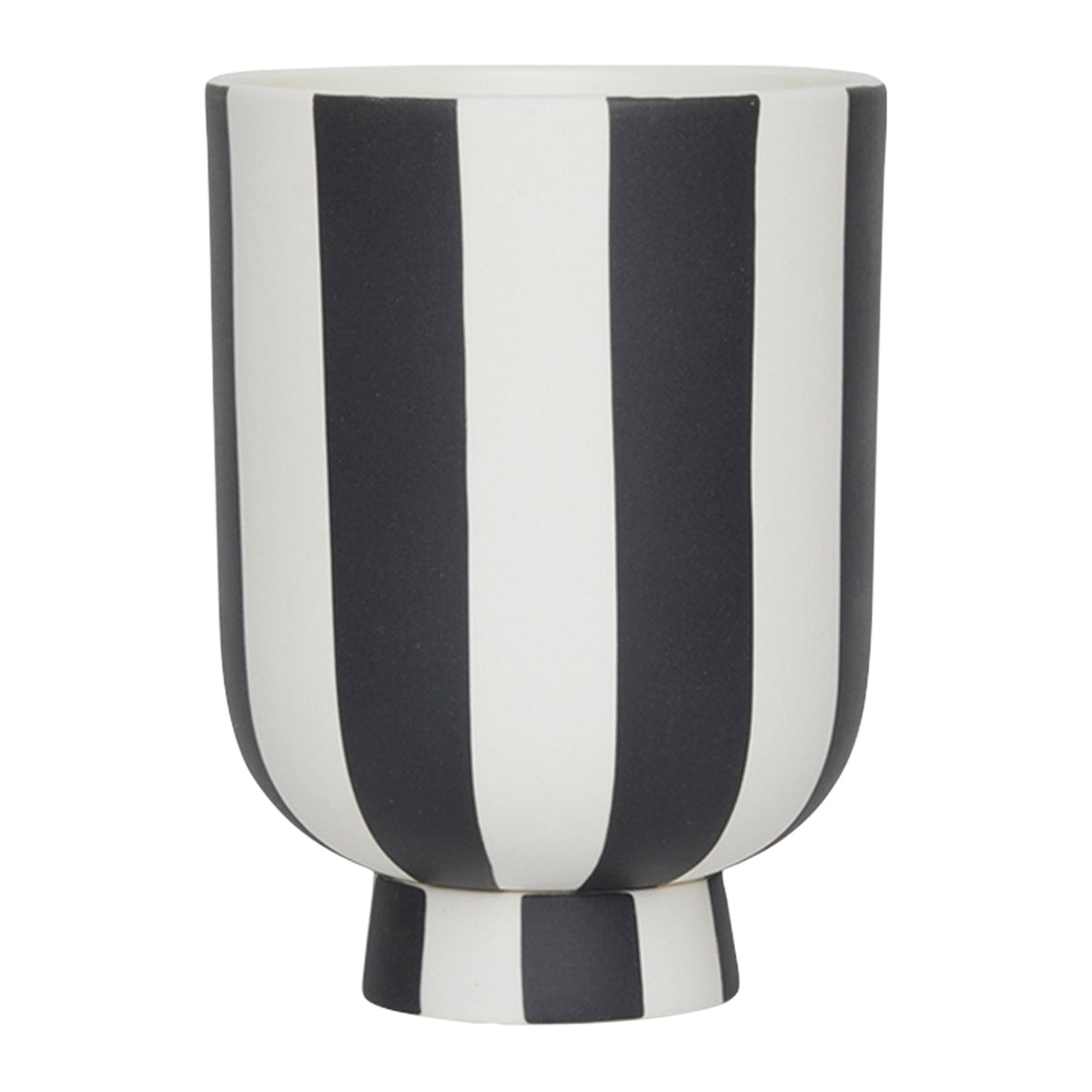 OYOY Living Toppu Vaas Ø 8 cm - Zwart / Wit