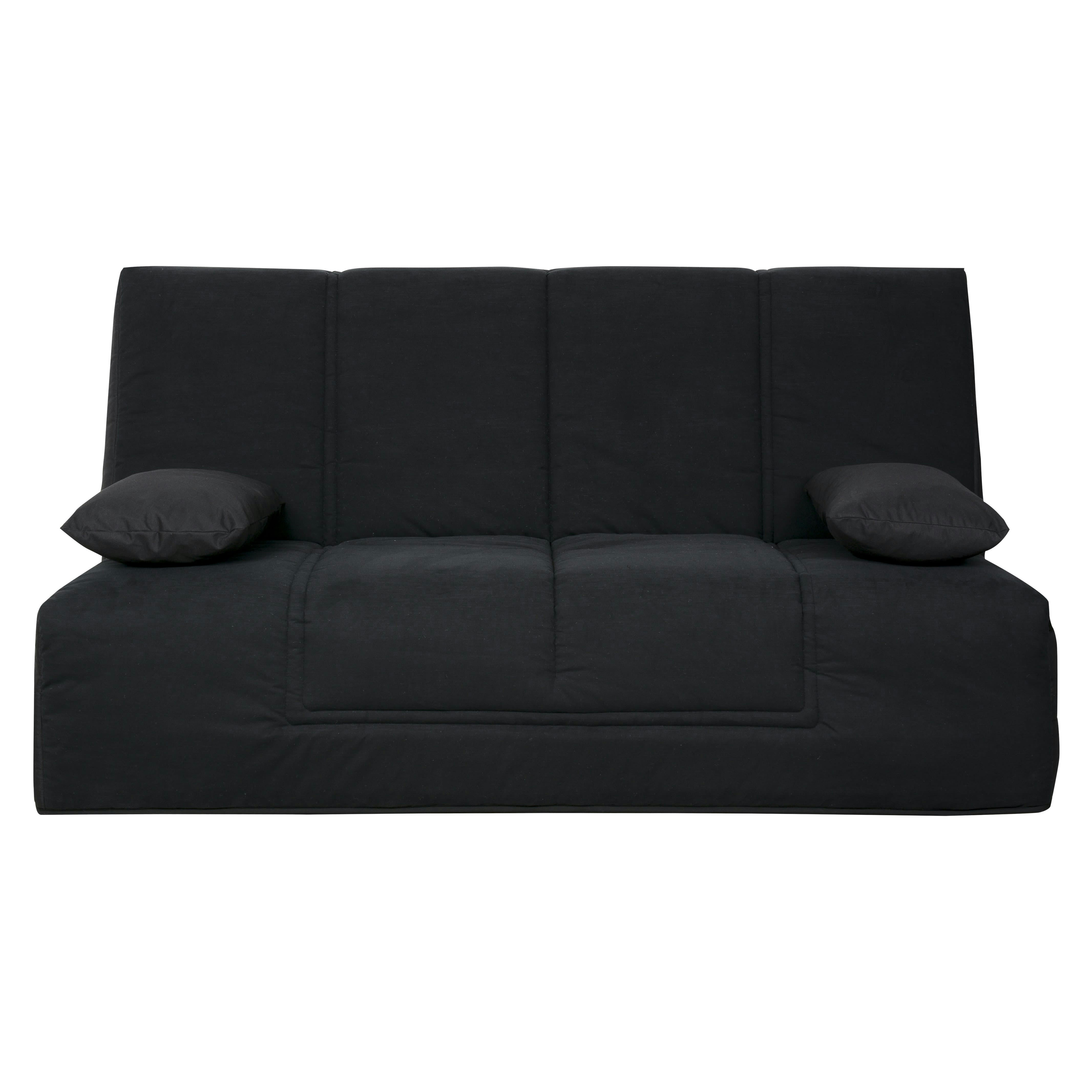 Houston - Banquette CC HOUSTON 130x190, matelas Simmons, coton noir