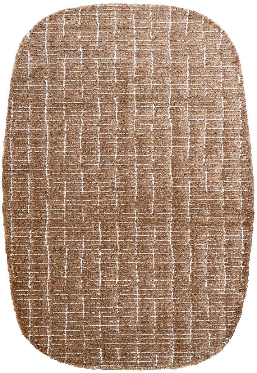Interieur05 vloerkleed Rectangle Edge - bruin/wit - 160 x 230 cm