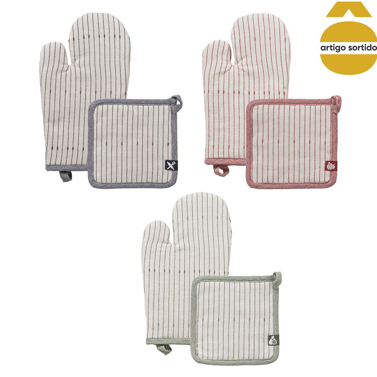 Conjunto de de pega e luva BOHO