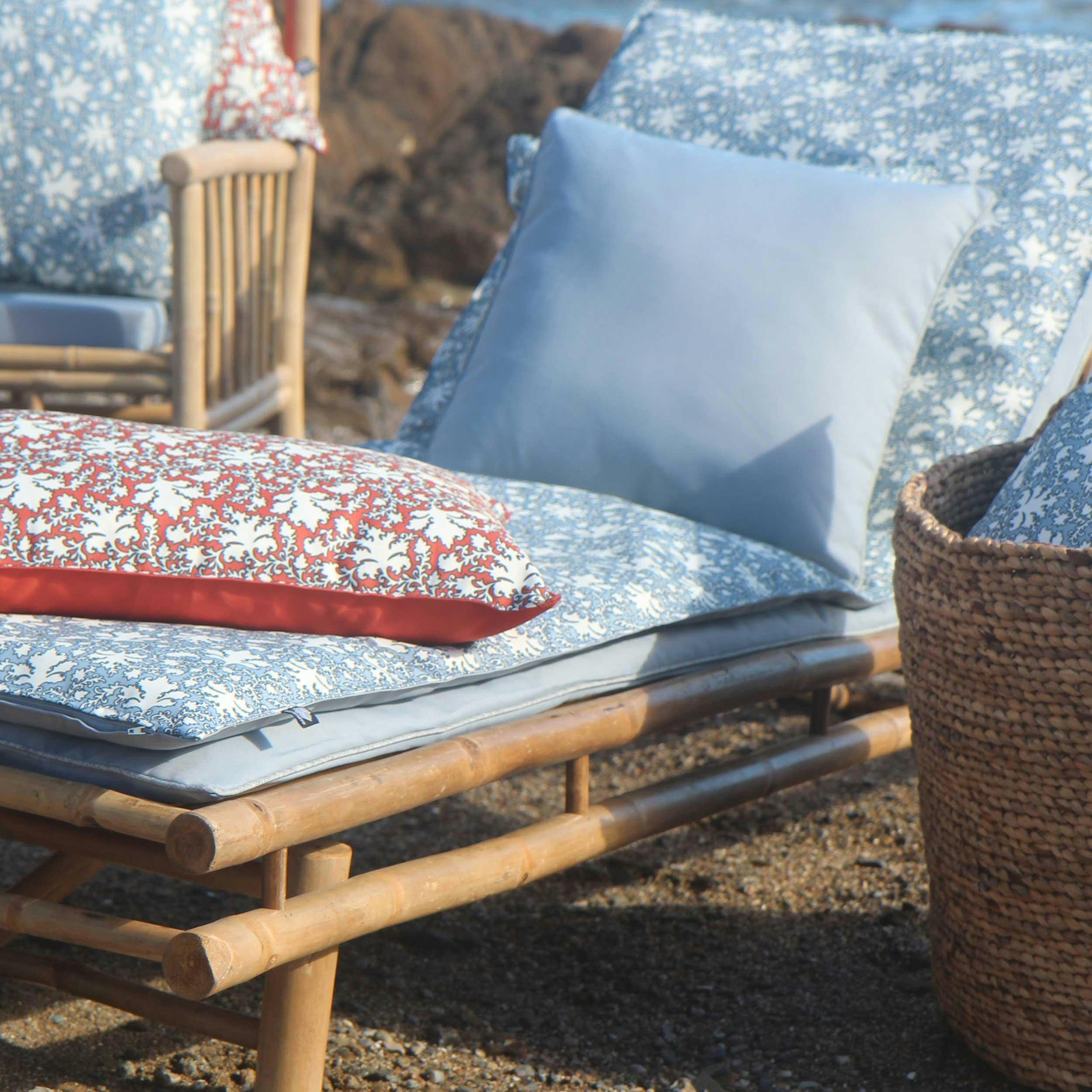 JUAN LES PINS - Coussin extérieur en fibre synthétique gris 45x45