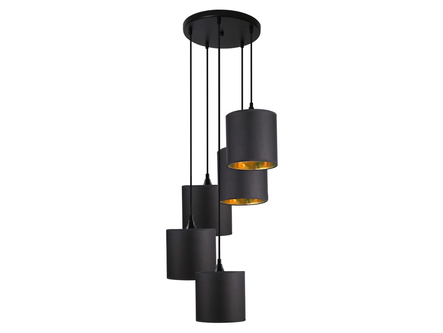 Lampa wisząca Long 5-punktowa czarna