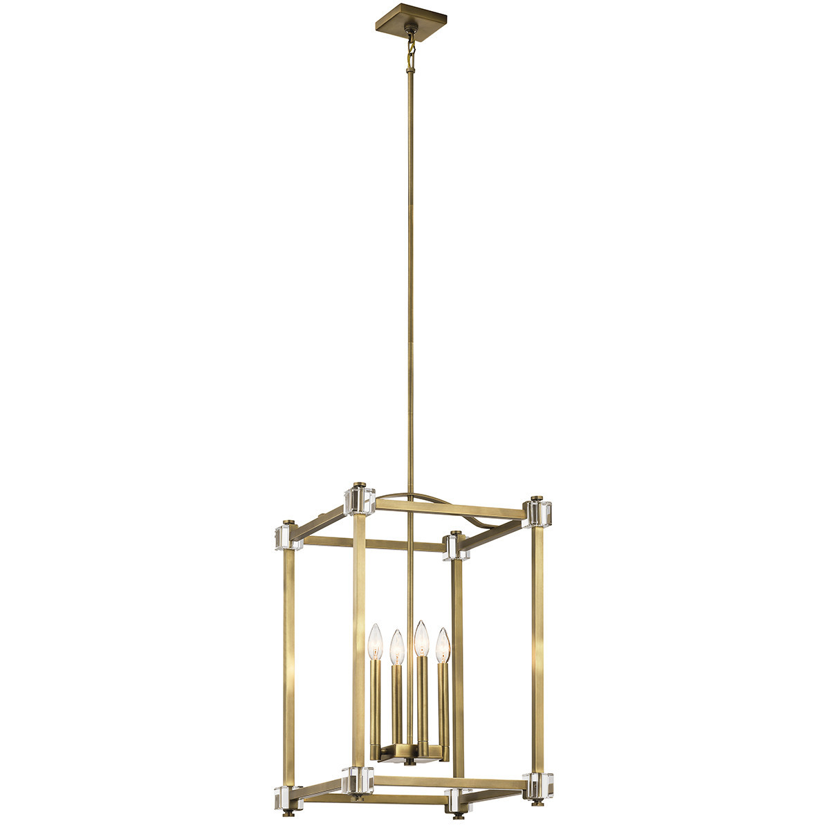 Lampa wisząca naturalny mosiądz Cayden 4xE14x60W Kichler