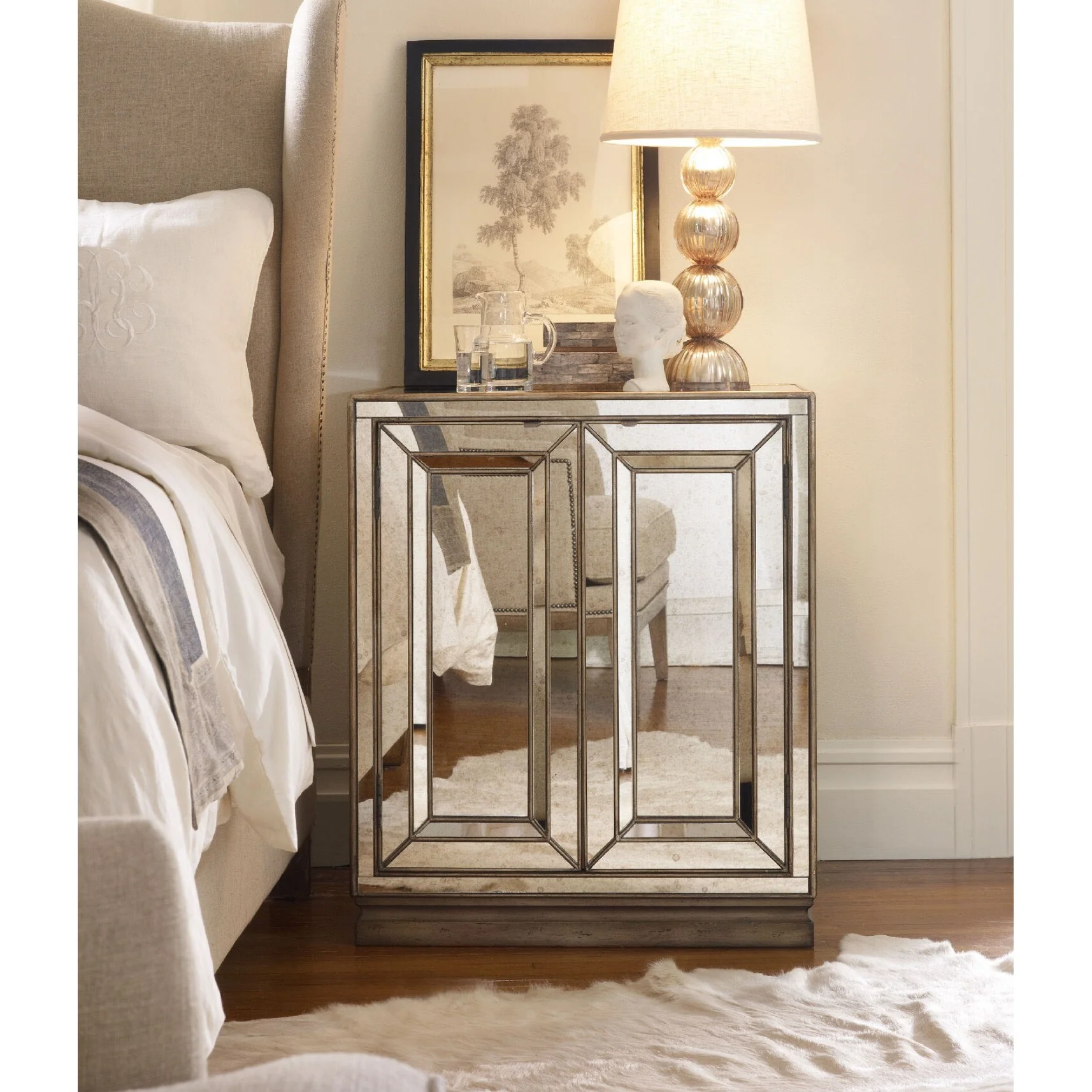 Hooker Furniture 30 Inch Wide Hardwood Nightstand from the Sanctuary