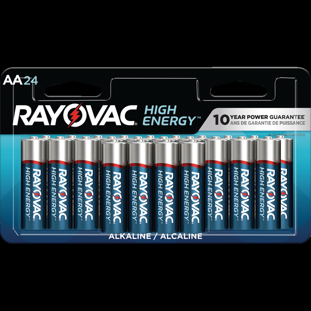 Rayovac HIGH ENERGY™ 24-pk  AA Alkaline Batteries, Long Lasting, All Purpose