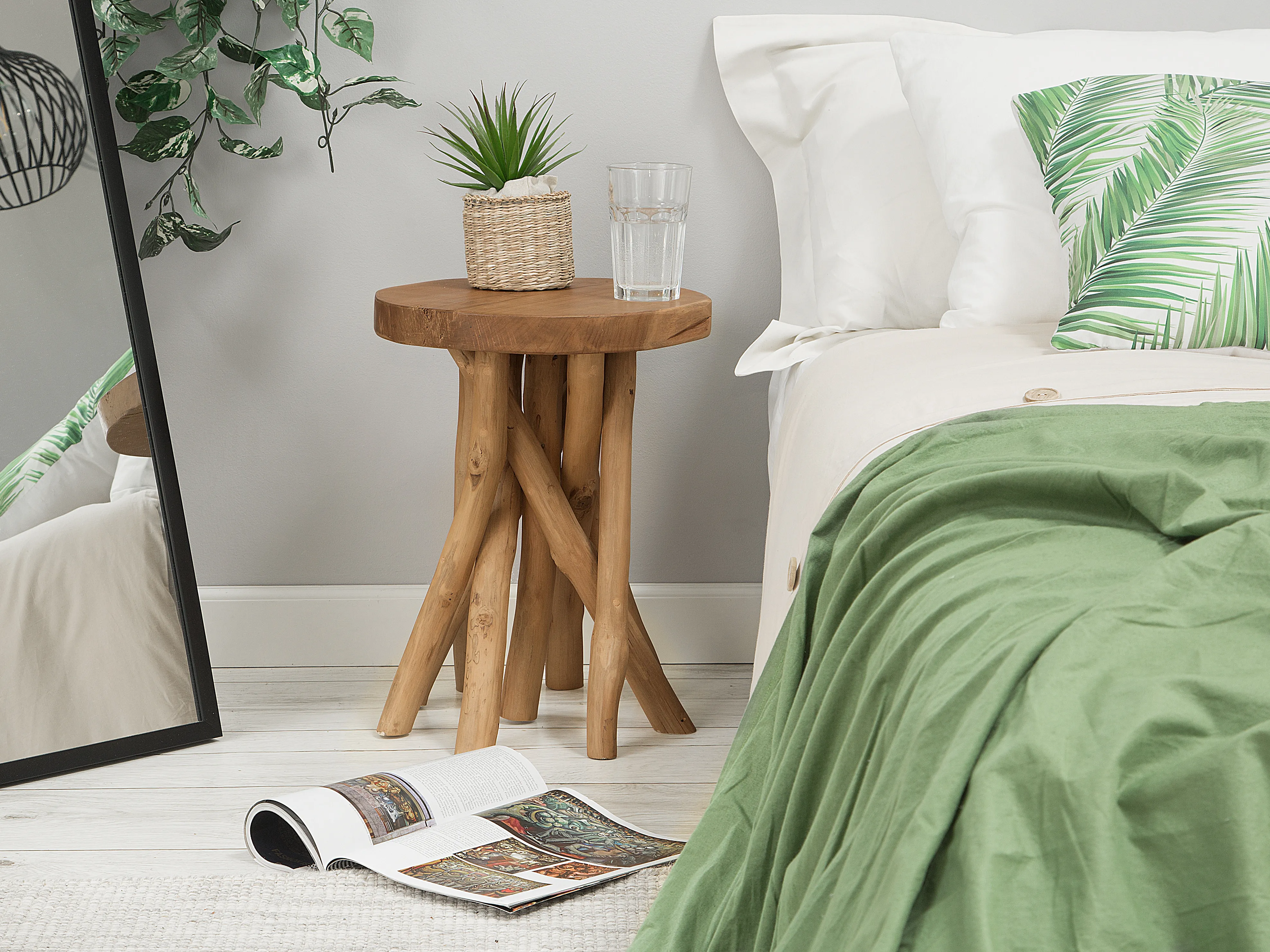 Side Table MERRITT Teak Wood Brown
