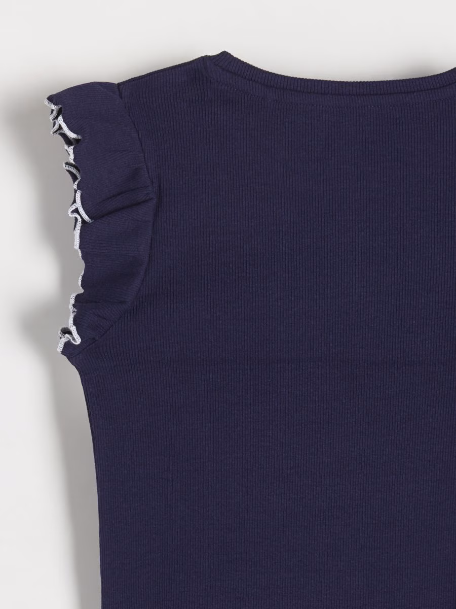 Rib Knit T-Shirt