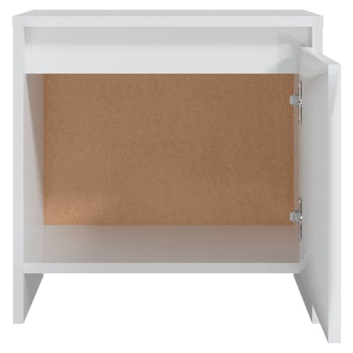 NNEVL Bedside Cabinet High Gloss White 45x34x44.5 cm Chipboard