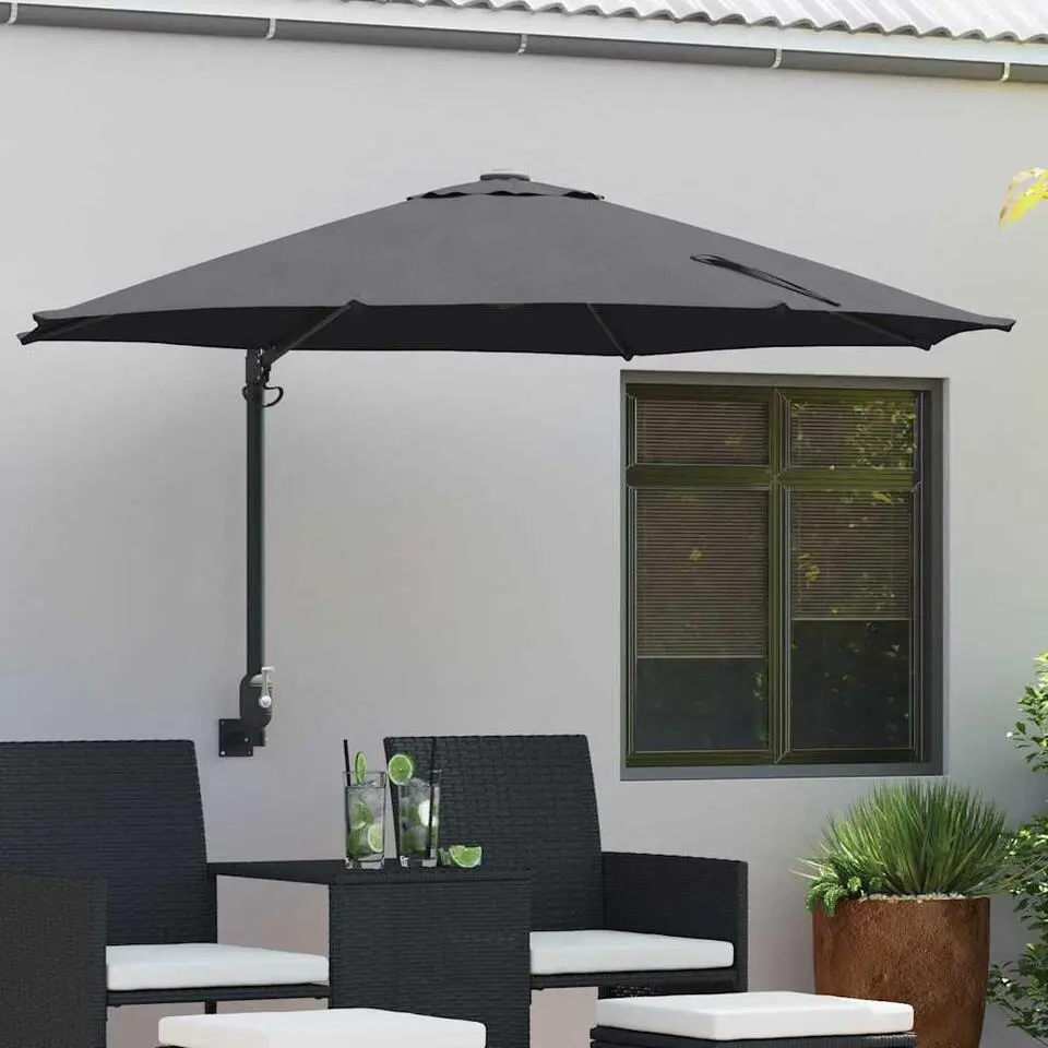 vidaXL - Tuinparasol - Anthraciet - Polyester