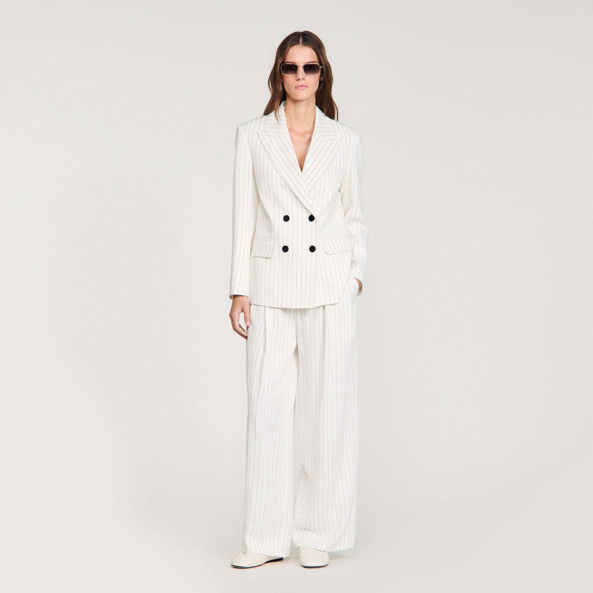 Veste de tailleur rayée
