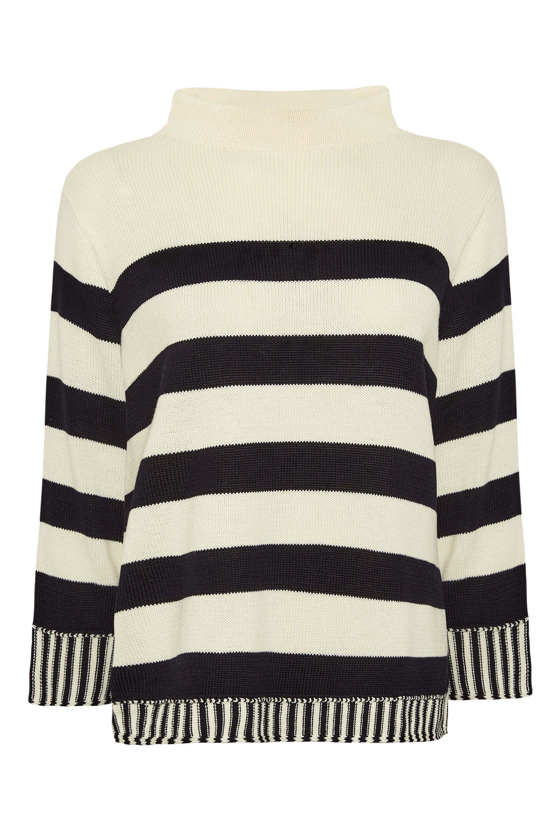 Yours Stripe Turtle Neck Jumper