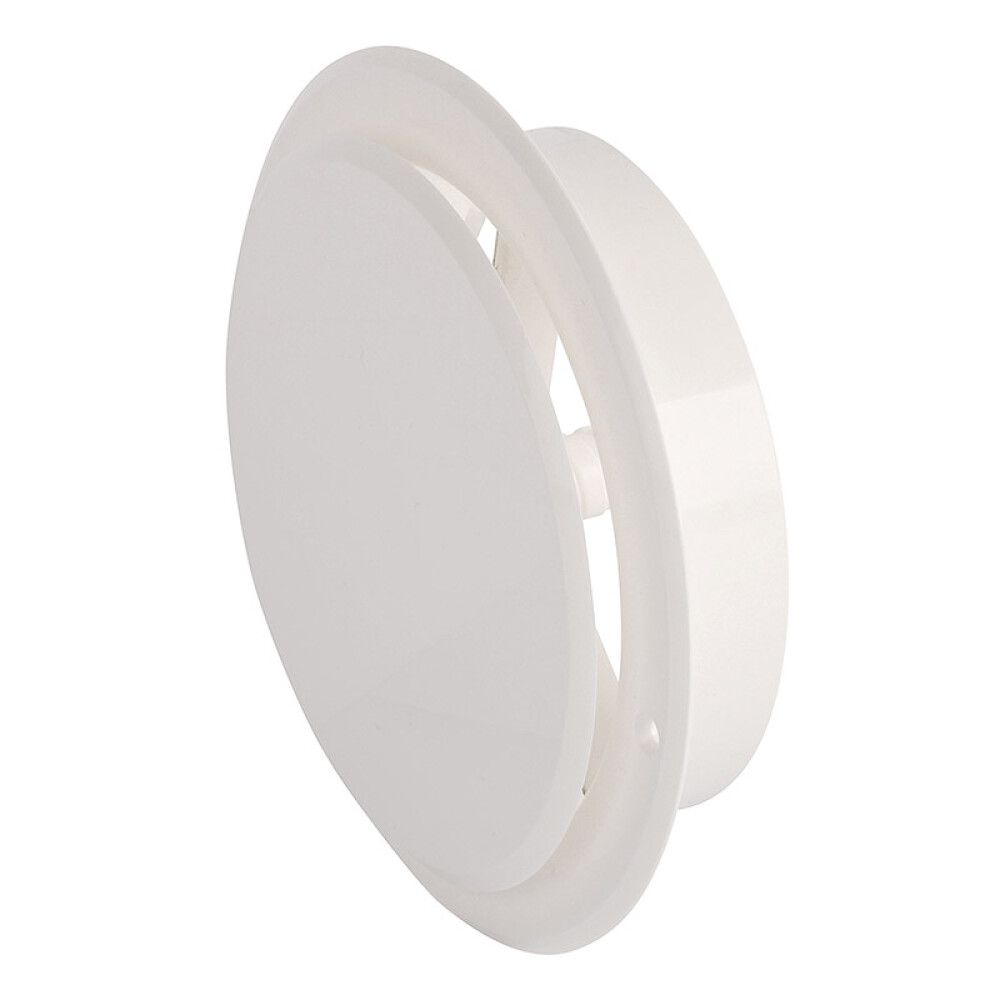 TALLERKENVENTIL FLEXIT RUND TVR PLAST Ø125MM HVIT