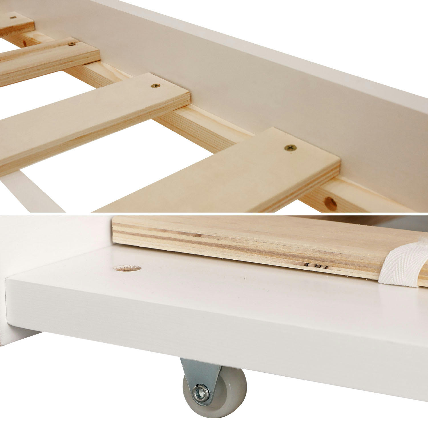 MARCEAU - Tiroir de lit 190x90cm blanc