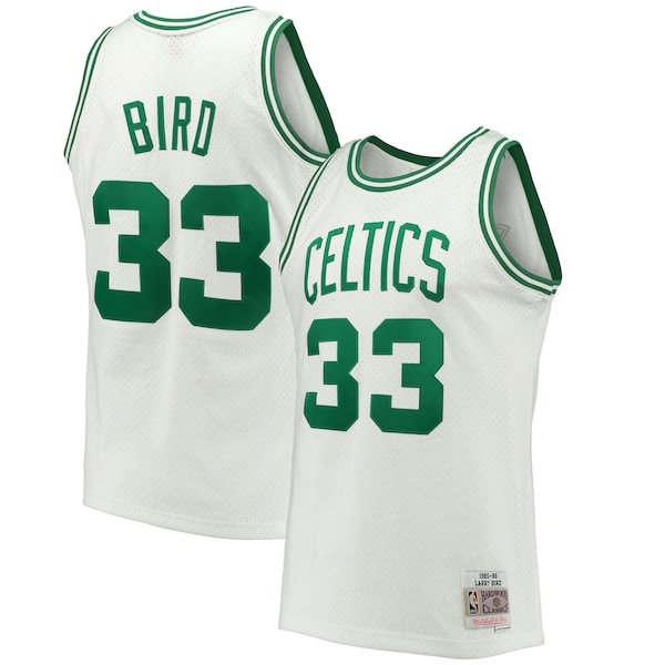 Larry Bird Boston Celtics  Hardwood Classics 1985/86 Swingman Jersey - White/Kelly Green