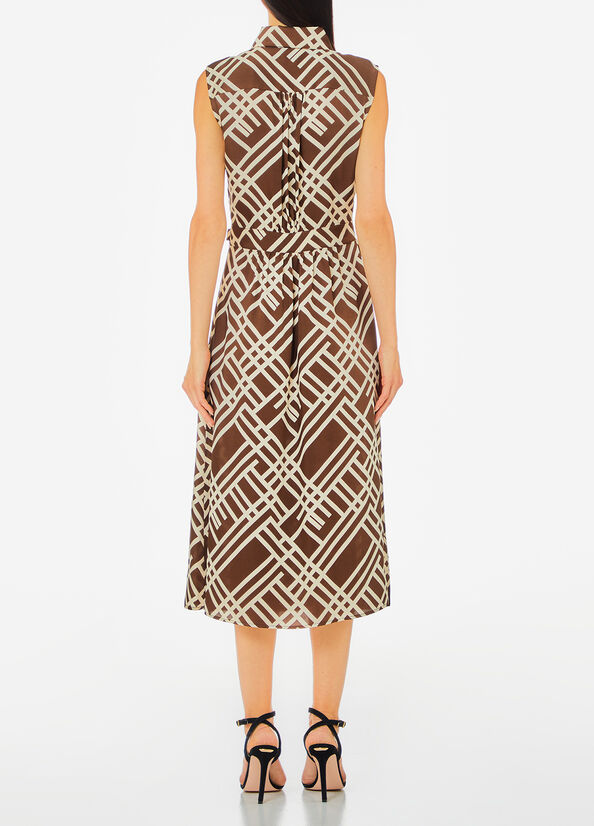 Abito chemisier in twill stampato