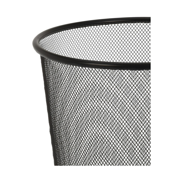 Kosz na papier śmieci biurowy Czarny metalowy loft