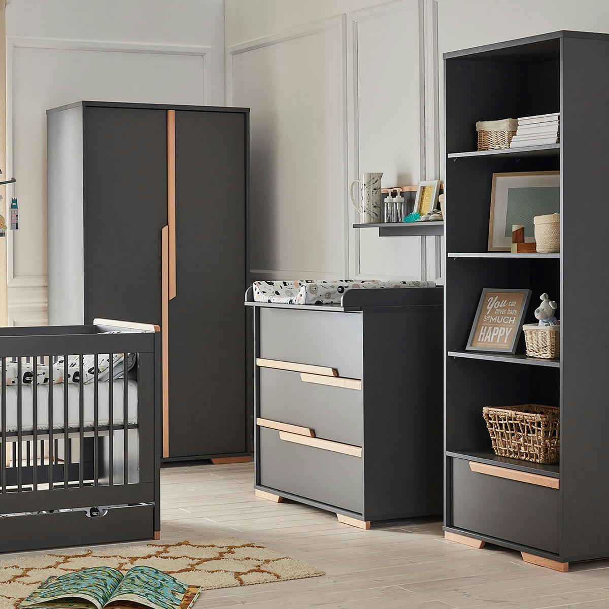 SNAP - Bibliothèque gris naturel