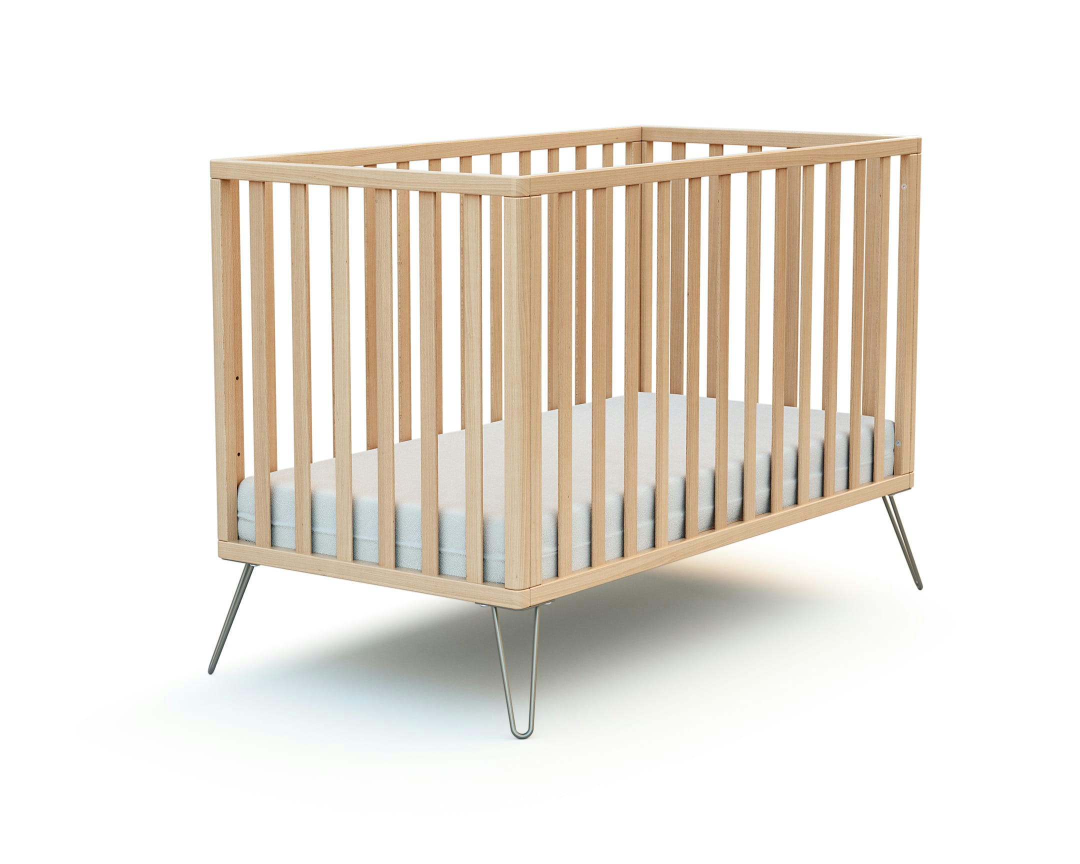 - Lit bébé 60x120 hêtre et acier