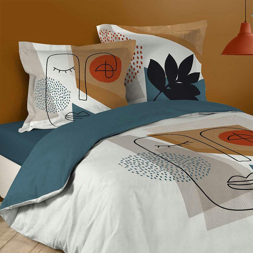 CUZCO - Parure de couette art moderne coton multicolore 220x260