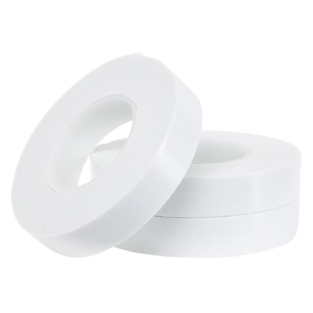 Rouleau adhésif double face L.2m blanc x3