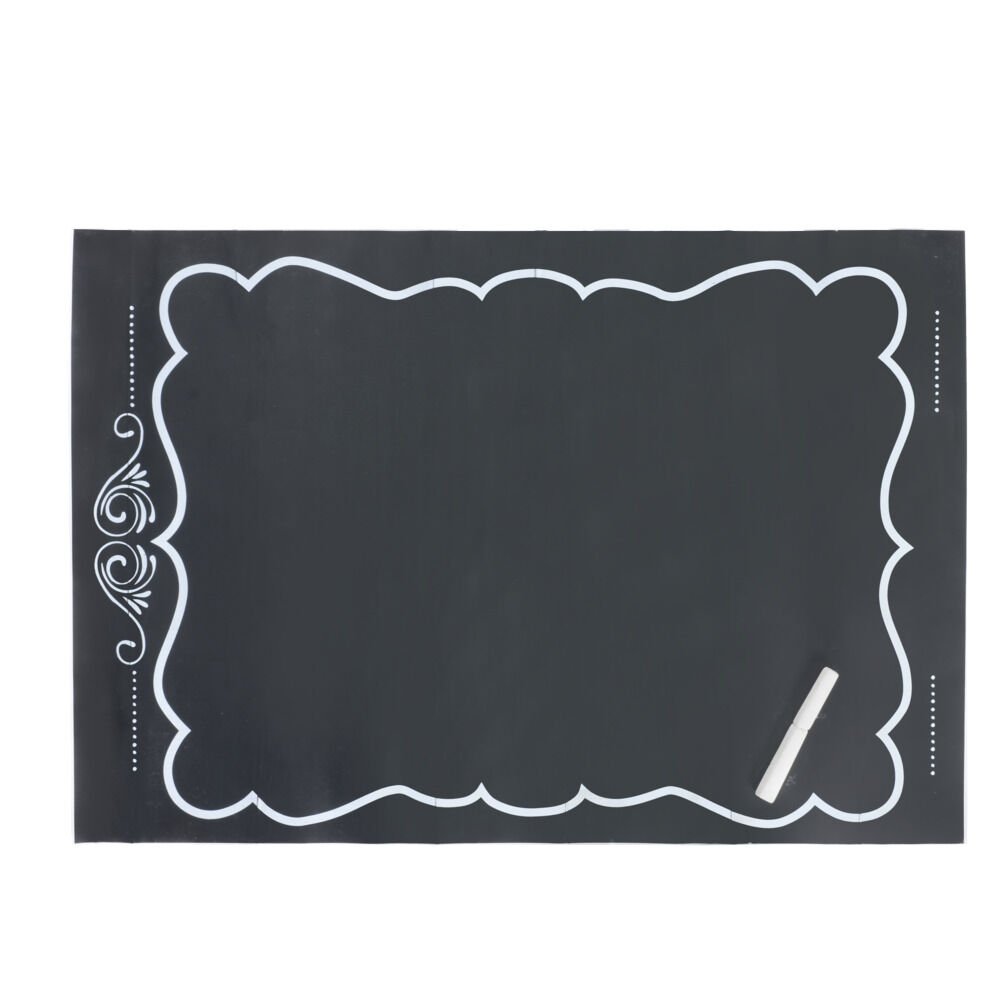 Tableau autocollant noir 30x45cm avec 1 craie