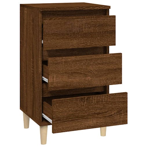 NNEVL Bedside Cabinet Brown Oak 40x35x70 cm Engineered Wood