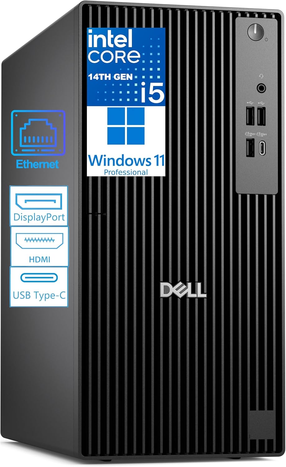 Dell Tower Desktop Computers (Next Gen OptiPlex)  14th Gen Intel 14-Core i5-14500 up to 5.0GHz  16GB DDR5 RAM  512GB PCIe SSD  Type-C  HDMI + 1 DisplayPort  Windows 11 Pro
