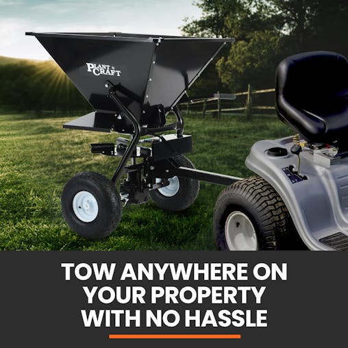 NNEMB 160L Tow Behind Broadcast Seed and Fertiliser Spreader, 158kg Load, Heavy Duty