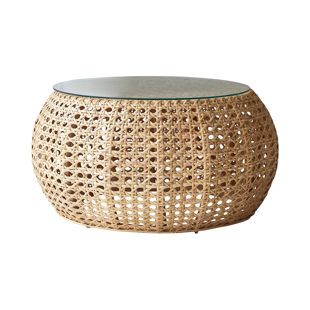 Tikamoon Esther - Salontafel van gevlochten rotan - Naturel