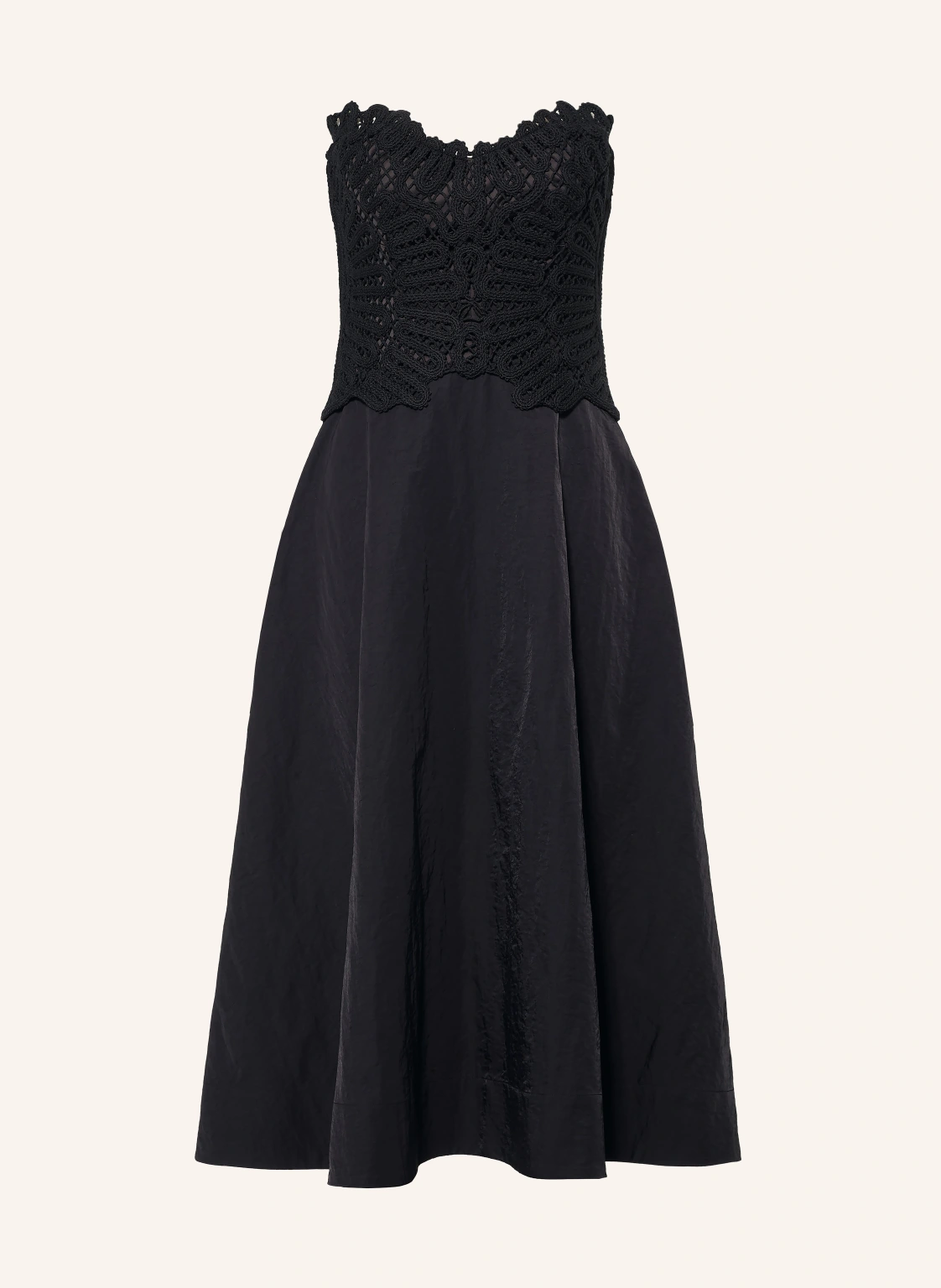ba&sh Off-Shoulder-Kleid PRAINA im Materialmix
