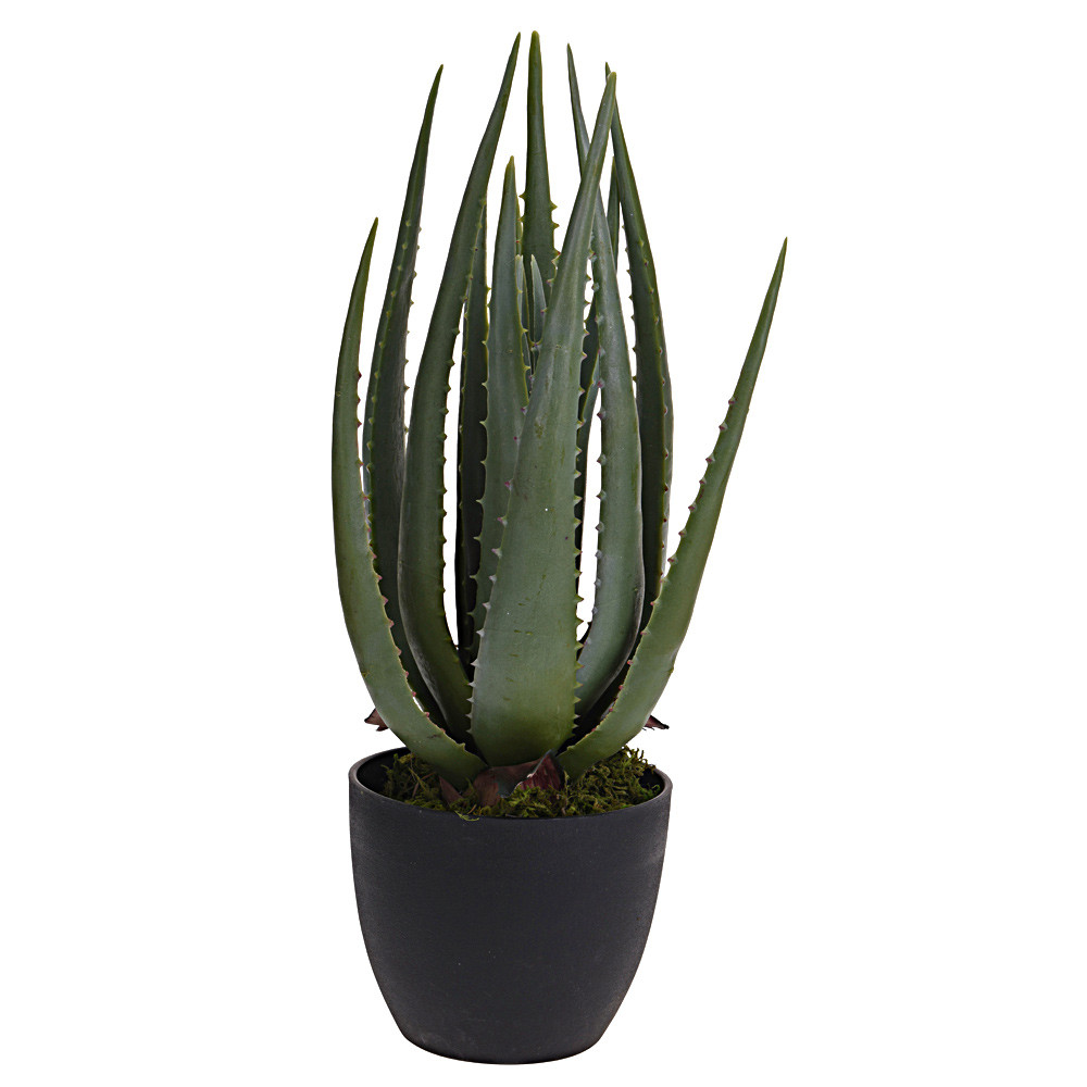 Sztuczny ALOES w doniczce do salonu na balkon 45 cm zielony