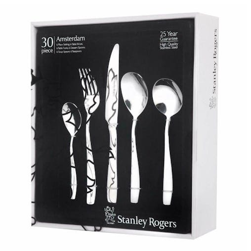 Stanley Rogers 30 Piece Stainless Steel Amsterdam 30Pc Cutlery Set