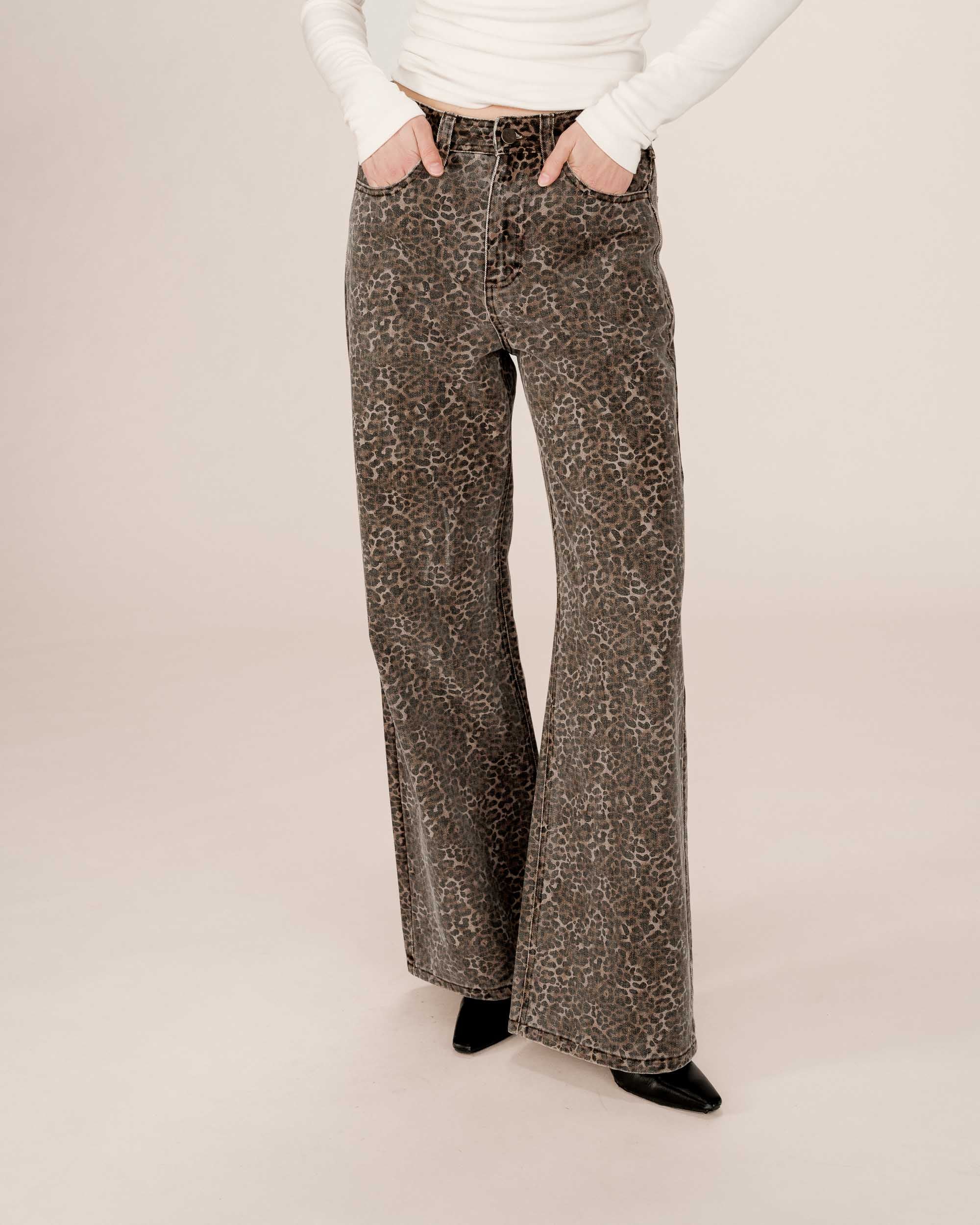 Jean imprimé leopard Socca