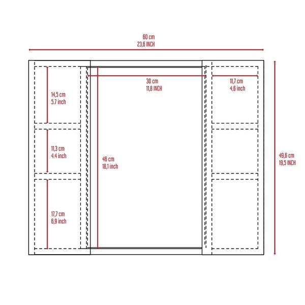 Artemisa Medicine Cabinet with Double Door, Mirror, and External Shelf - N/A