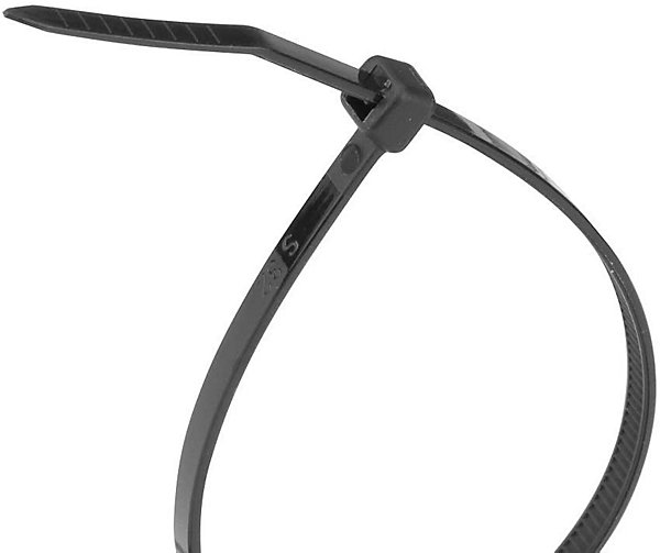 Colliers de fixation en nylon. Noirs.3,6x200 - 100pces