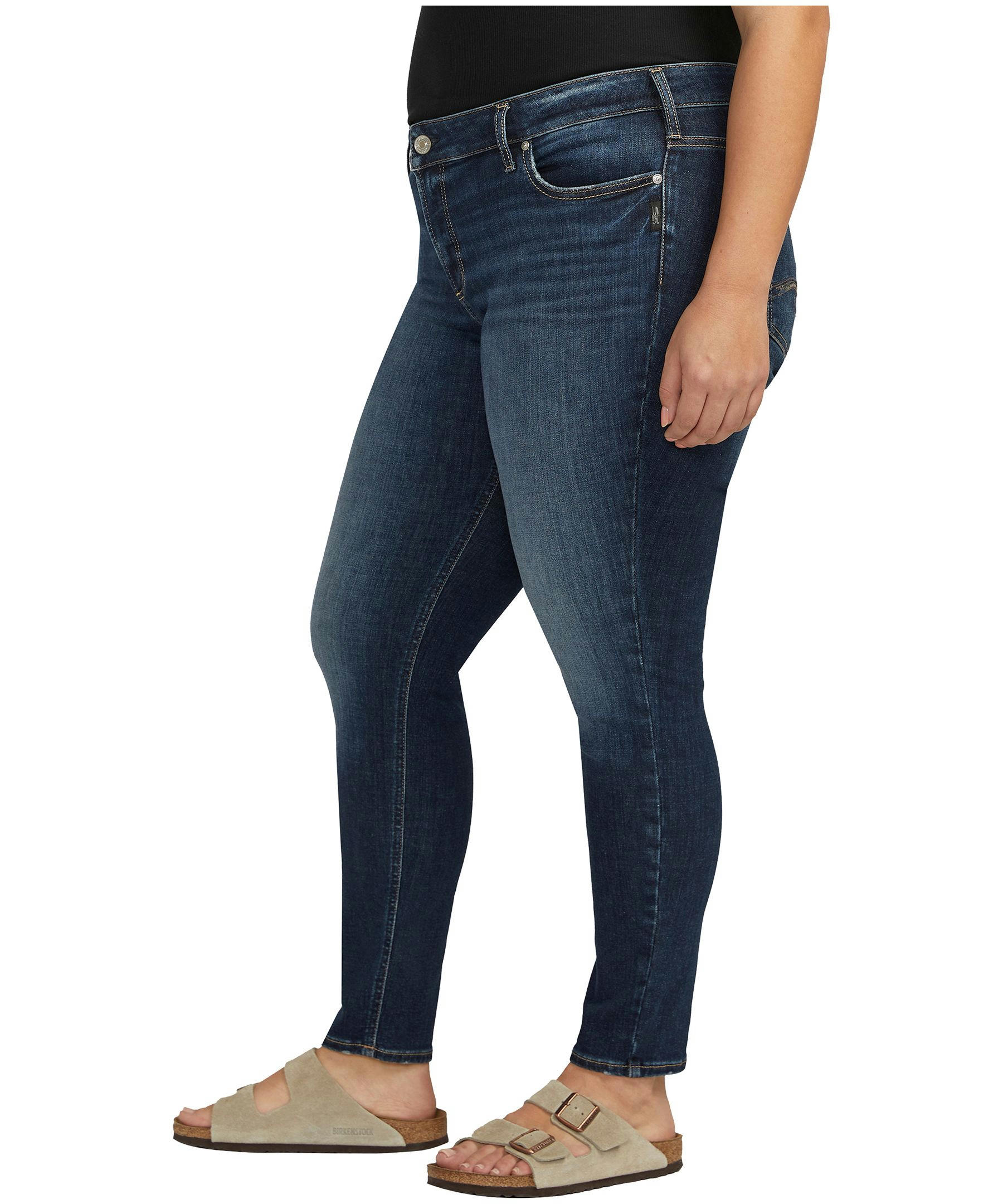 Silver Women's Elyse Mid Rise Comfort Fit Skinny Jeans