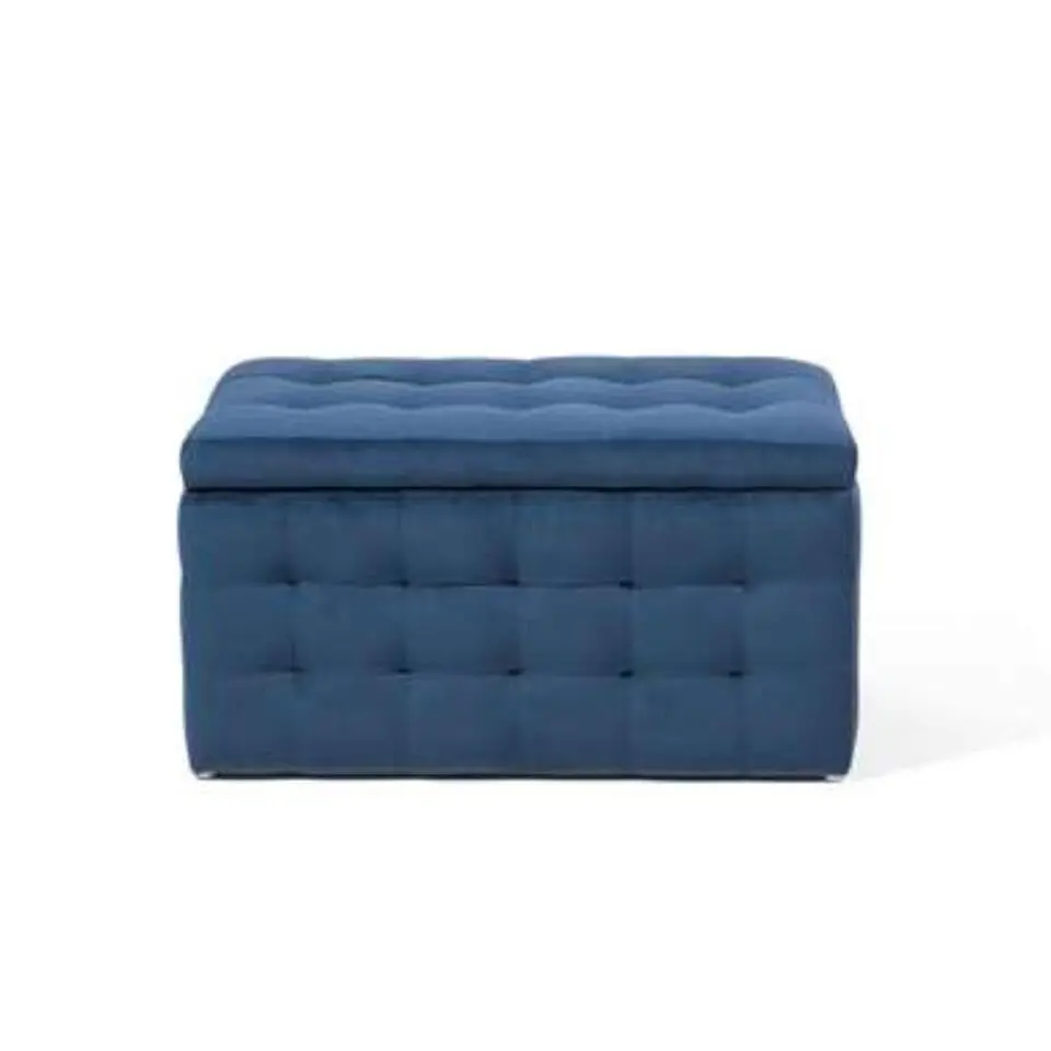 MICHIGAN - Ottomaan - Donkerblauw - Fluweel