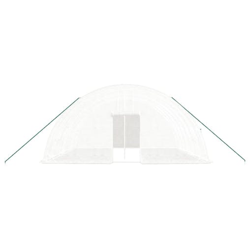 NNEVL Greenhouse with Steel Frame White 36 m&sup2; 6x6x2.85 m