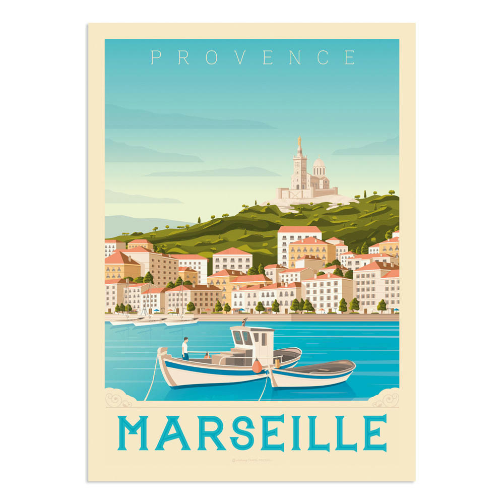- Affiche Marseille  21x29,7 cm