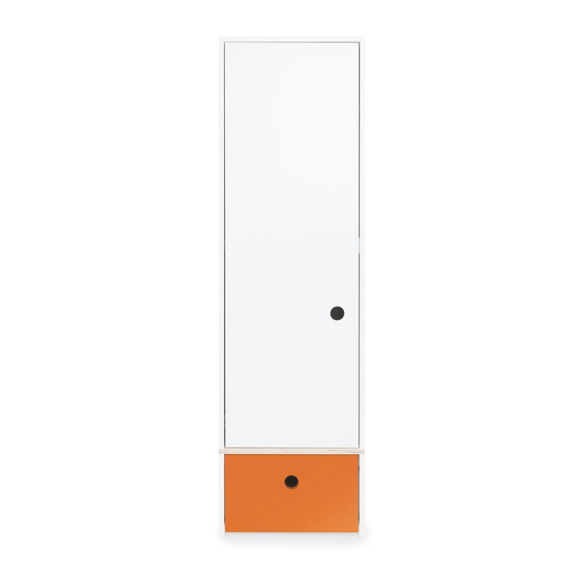 COLORFLEX - Armoire 1 porte façade tiroir orange