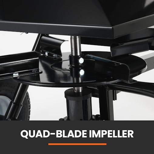 NNEMB 160L Tow Behind Broadcast Seed and Fertiliser Spreader, 158kg Load, Heavy Duty