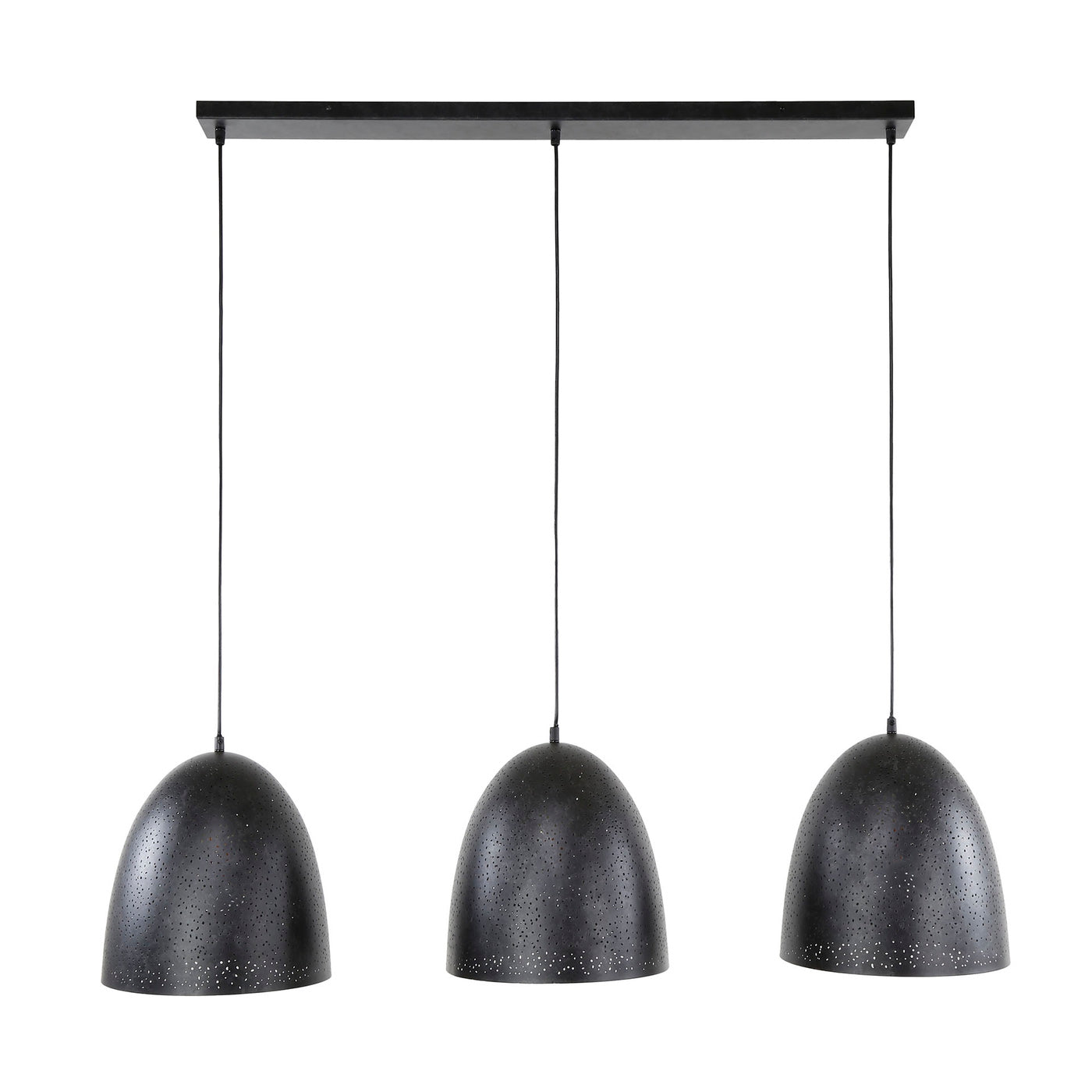 Giga Meubel Hanglamp Kosmos - Zwart Metaal - 3-Lichts - 125x30x150cm