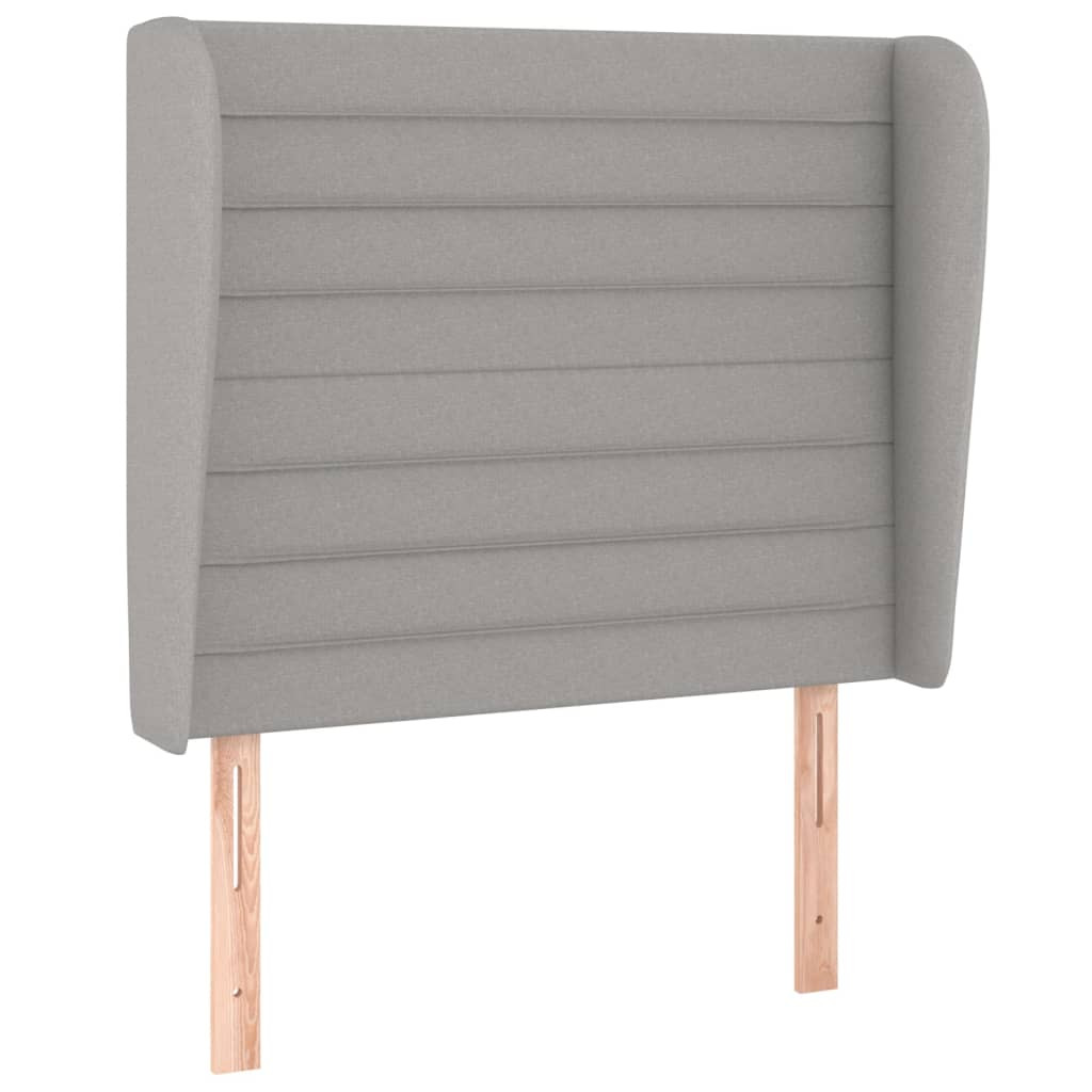 Wezgłowie Szary 83 x 23 x 118/128 cm Tkanina vidaXL