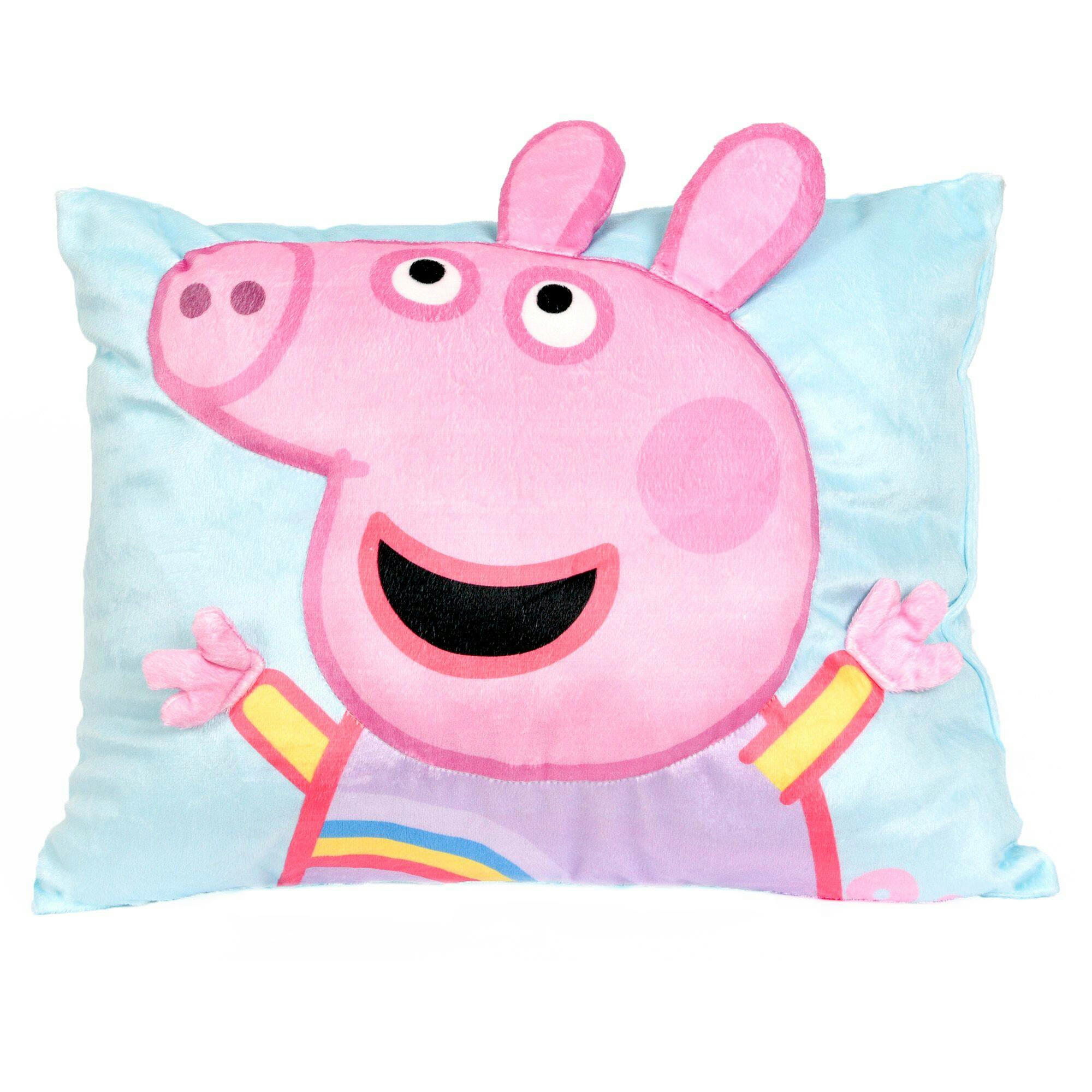 Nemcor Peppa Pig Ultra-Soft Mink Dimensional Pillow, 13 x 16-in